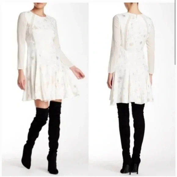 Rebecca Taylor | Dresses | Rebecca Taylor White Gold Foil Print Silk Long Sleevemini Dress | Poshmark Rebecca Taylor | Dresses | Rebecca Taylor White Gold Foil Print Silk Long Sleevemini Dress | Poshmark